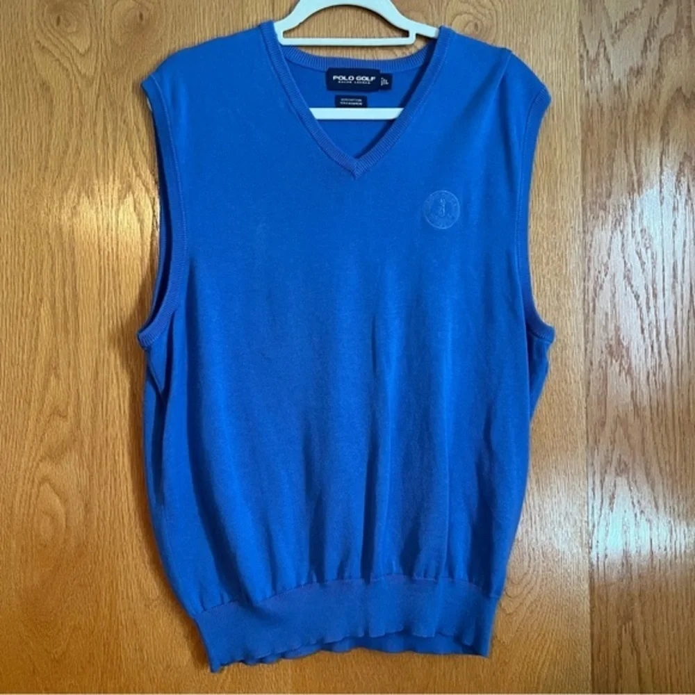 Polo golf by Ralph Lauren Men's V-Neck Blue Sweater Vest